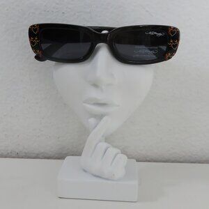 (#115) Ed Hardy Black Sunglasses with Heart Design